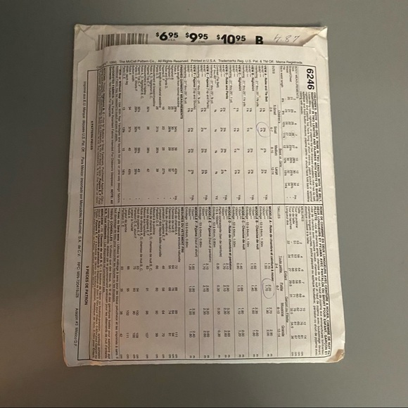 Vintage McCalls Childrebs PJs 6246 Sewing Pattern - Picture 6 of 14